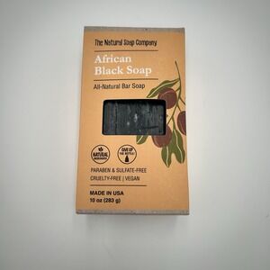 The Natural Soap Co.  - Moisturizes & Detoxifies African Black Soap Bar - 10 oz.